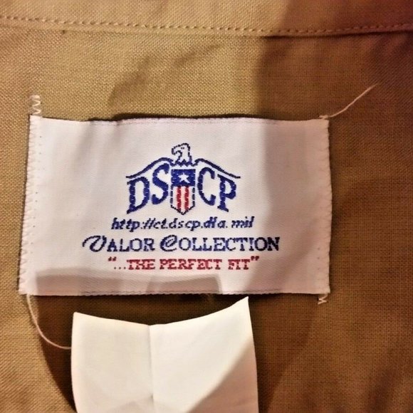 US MARINE PRIVATE E-2 16 KHAKI BUTTON DRESS UNIFORM SHORT SLEEVE SHIRT IH 00024 - Picture 10 of 13